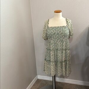 Floral Green Dress